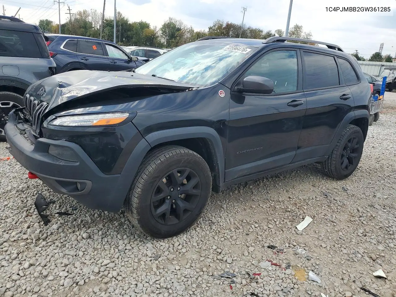 1C4PJMBB2GW361285 Jeep Cherokee 2016 — повреждение Передняя часть, фото до ремонта