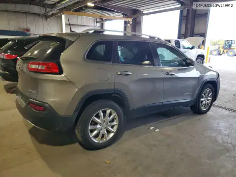 1C4PJMDB6GW249912 — 2016 Jeep Cherokee, фото 3 с аукциона Copart, Передняя часть
