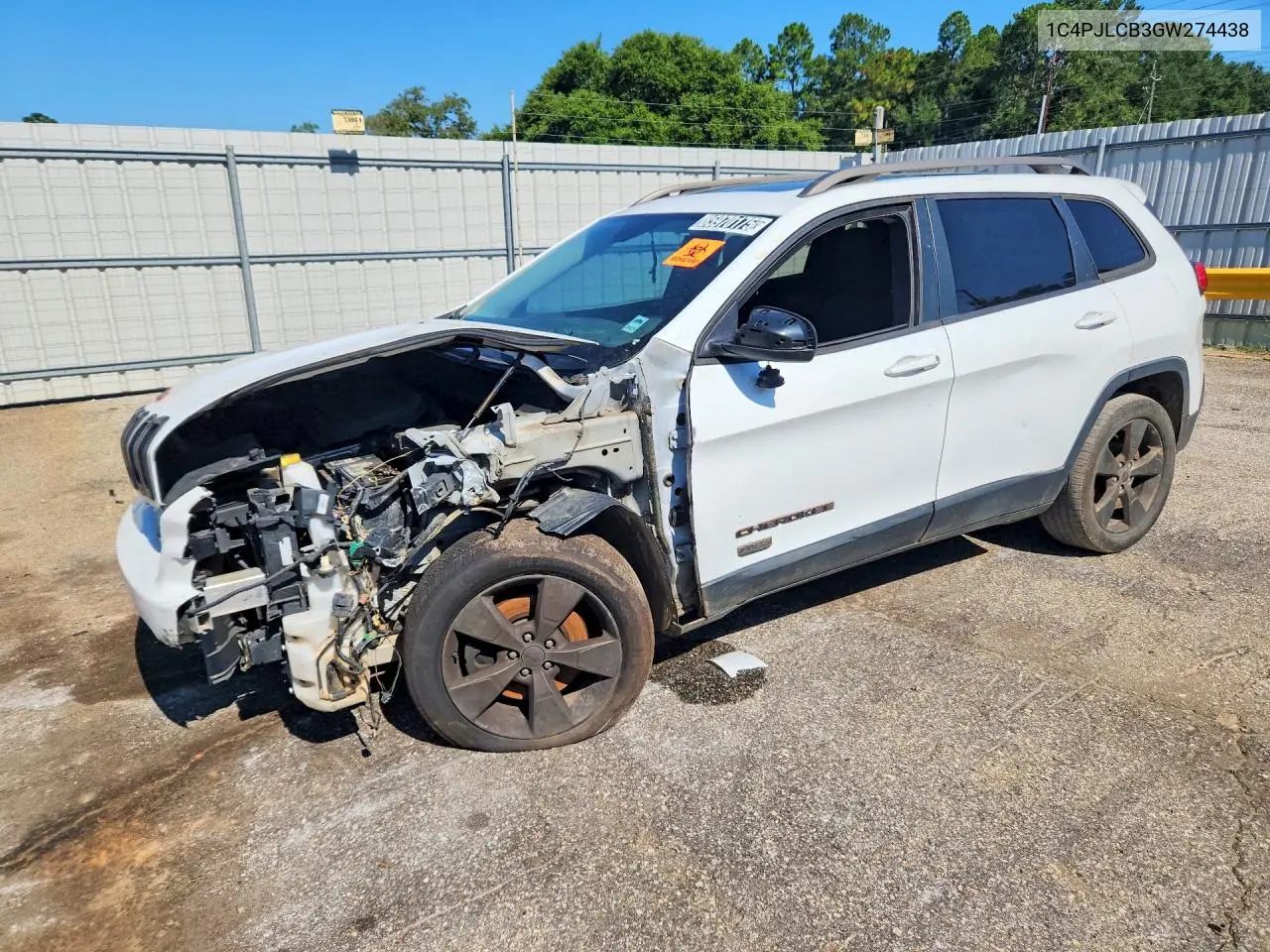 2016 Jeep Cherokee Latitude VIN 1C4PJLCB3GW274438 фото 1