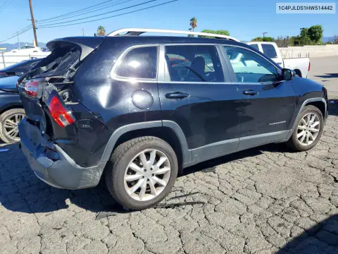 1C4PJLDS1HW514442 — 2017 Jeep Cherokee, фото 3 с аукциона Copart, Задняя часть