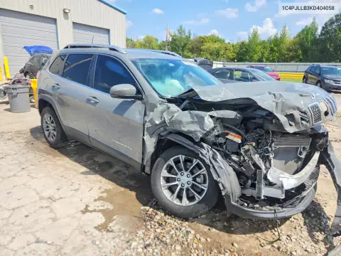 1C4PJLLB3KD404058 — 2019 Jeep Cherokee, фото 4 с аукциона Copart, Передняя часть