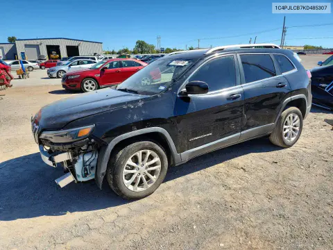 1C4PJLCB7KD485307 — 2019 Jeep Cherokee, Передняя часть, фото до ремонта