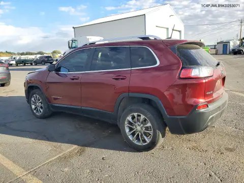 1C4PJMLB9KD253071 — 2019 Jeep Cherokee, фото 2 с аукциона Copart, Передняя часть