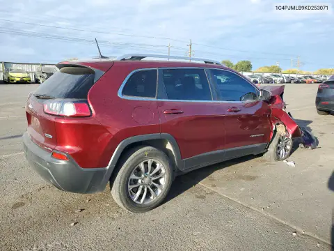 1C4PJMLB9KD253071 — 2019 Jeep Cherokee, фото 3 с аукциона Copart, Передняя часть