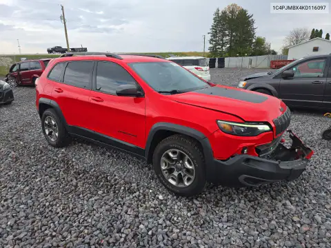 1C4PJMBX4KD116097 — 2019 Jeep Cherokee, фото 4 с аукциона Copart, Передняя часть