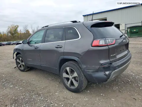 1C4PJMDX0KD399076 — 2019 Jeep Cherokee, фото 2 с аукциона Copart, Передняя часть