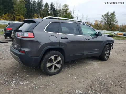 1C4PJMDX0KD399076 — 2019 Jeep Cherokee, фото 3 с аукциона Copart, Передняя часть