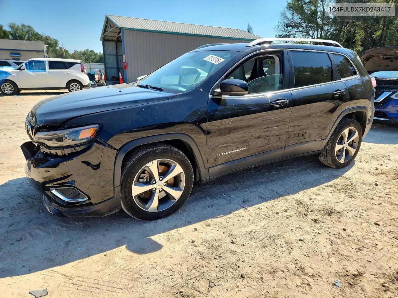 1C4PJLDX7KD243417 Jeep Cherokee 2019 — повреждение Передняя часть, фото до ремонта