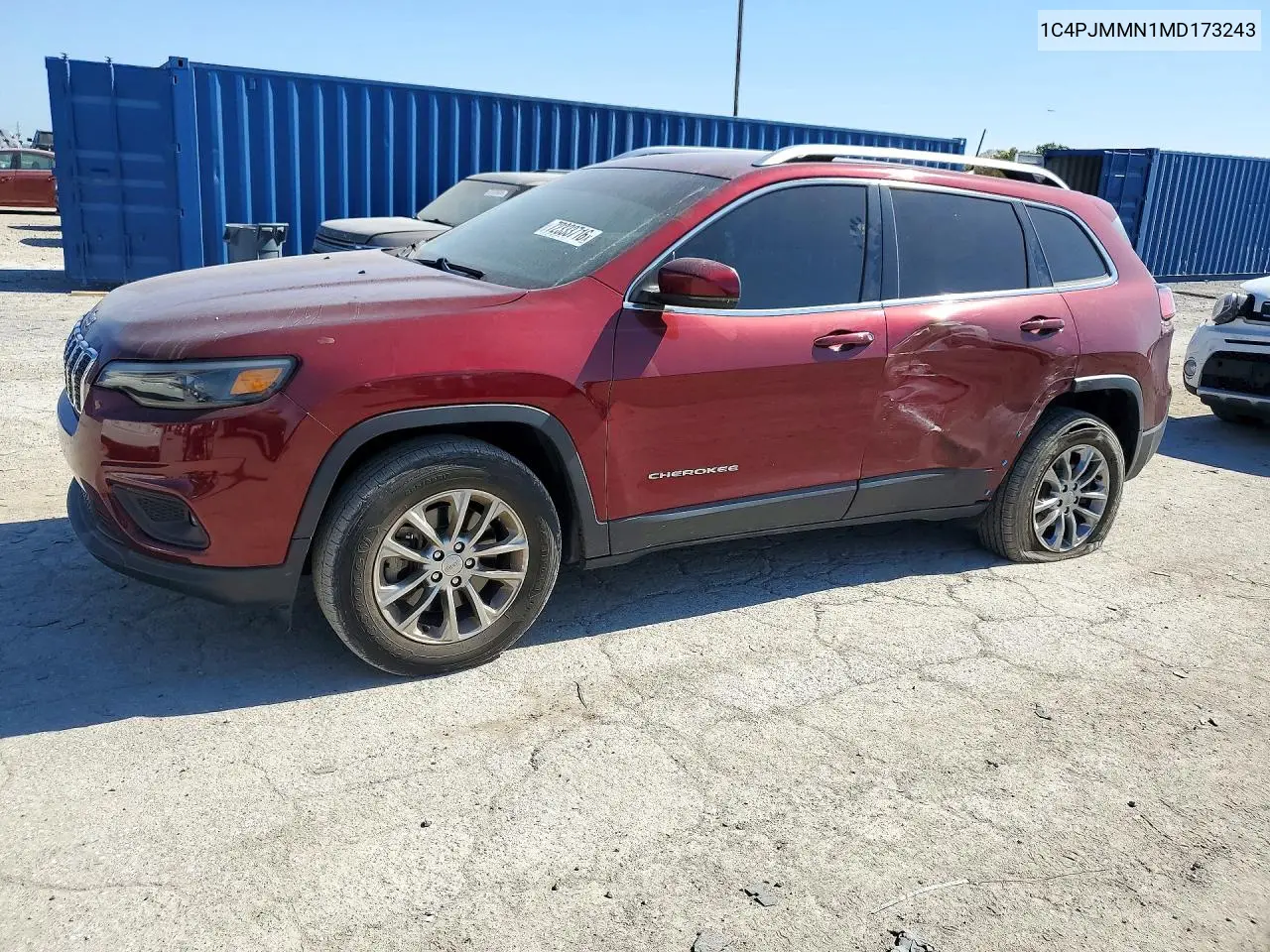 2021 Jeep Cherokee Latitude Lux VIN 1C4PJMMN1MD173243 фото 1