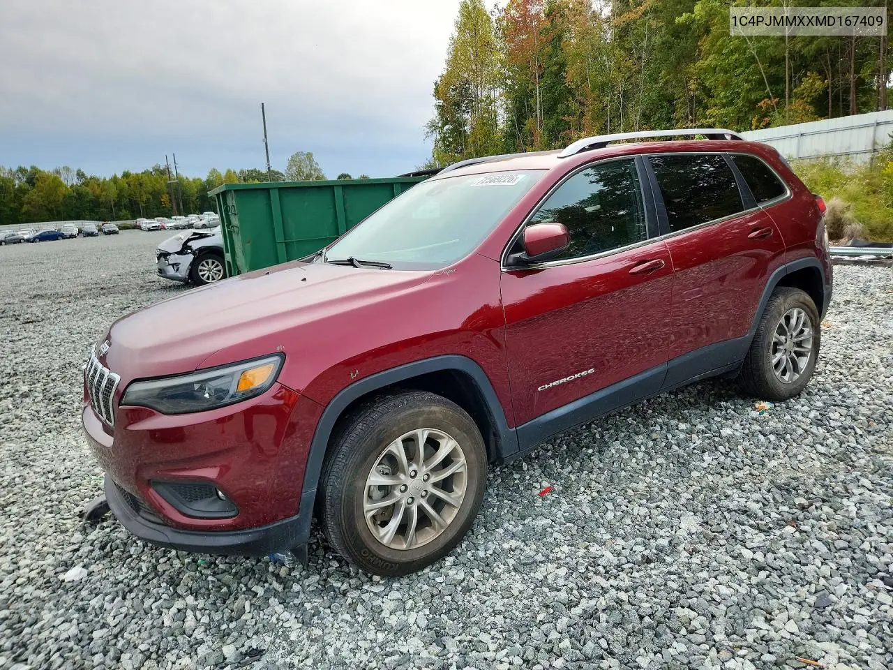 2021 Jeep Cherokee Latitude Lux VIN 1C4PJMMXXMD167409 фото 1