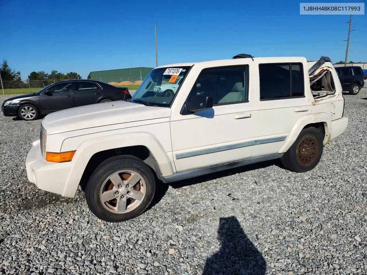 2008 Jeep Commander Sport VIN 1J8HH48K08C117993 фото 1