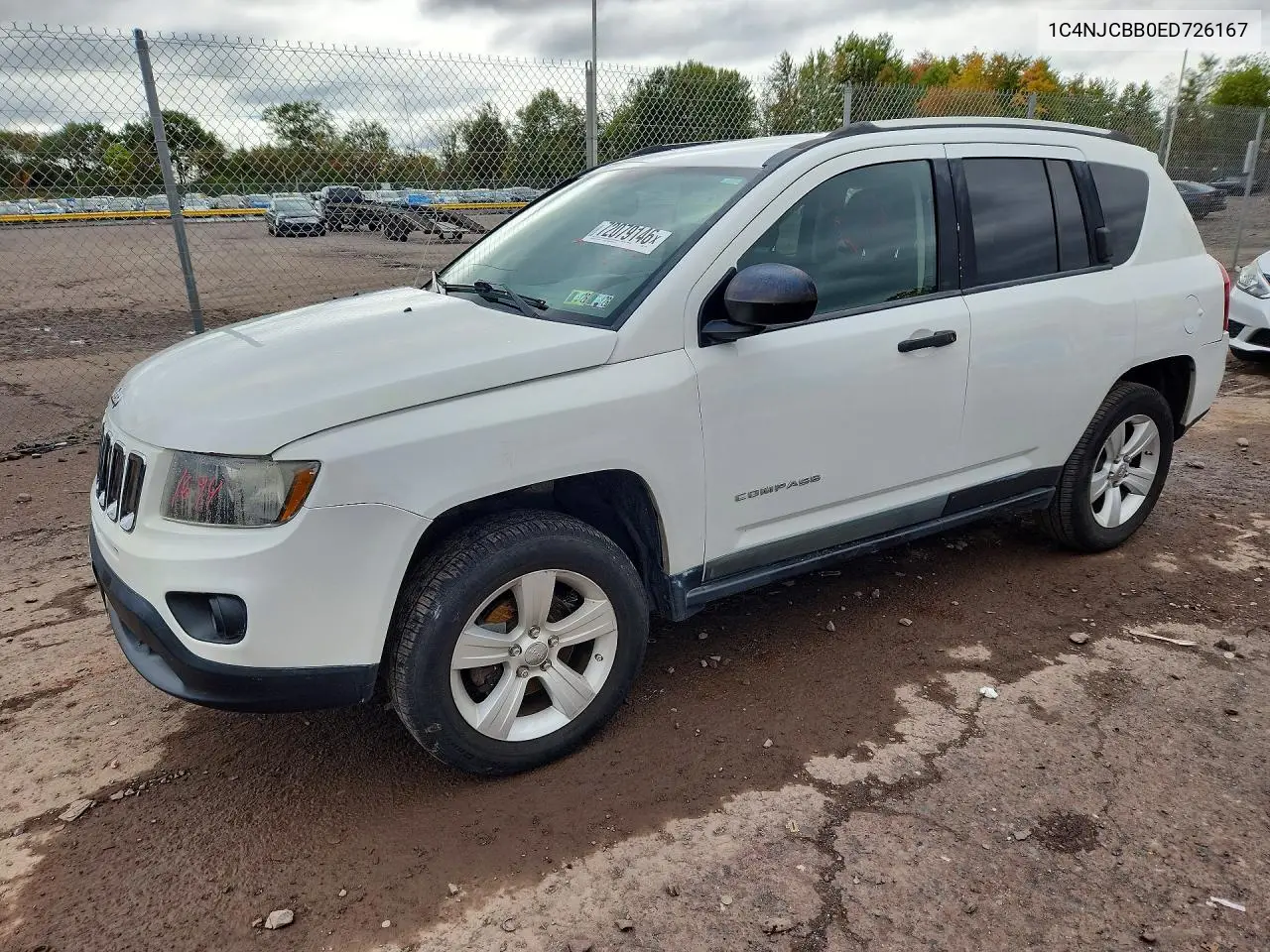2014 Jeep Compass Sport VIN 1C4NJCBB0ED726167 фото 1