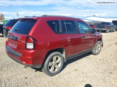 2016 Jeep Compass Sport VIN 1C4NJDBB1GD791747 фото 3