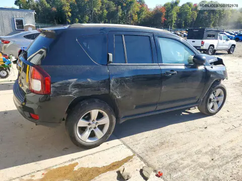 2016 Jeep Compass Latitude VIN 1C4NJDEB7GD752978 фото 3