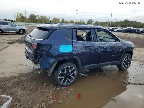 3C4NJDCB7JT342721 — 2018 Jeep Compass, фото 3 с аукциона Copart, Передняя часть
