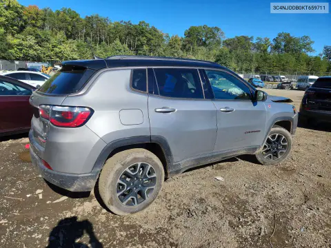 2019 Jeep Compass Trailhawk VIN 3C4NJDDB0KT659711 фото 3