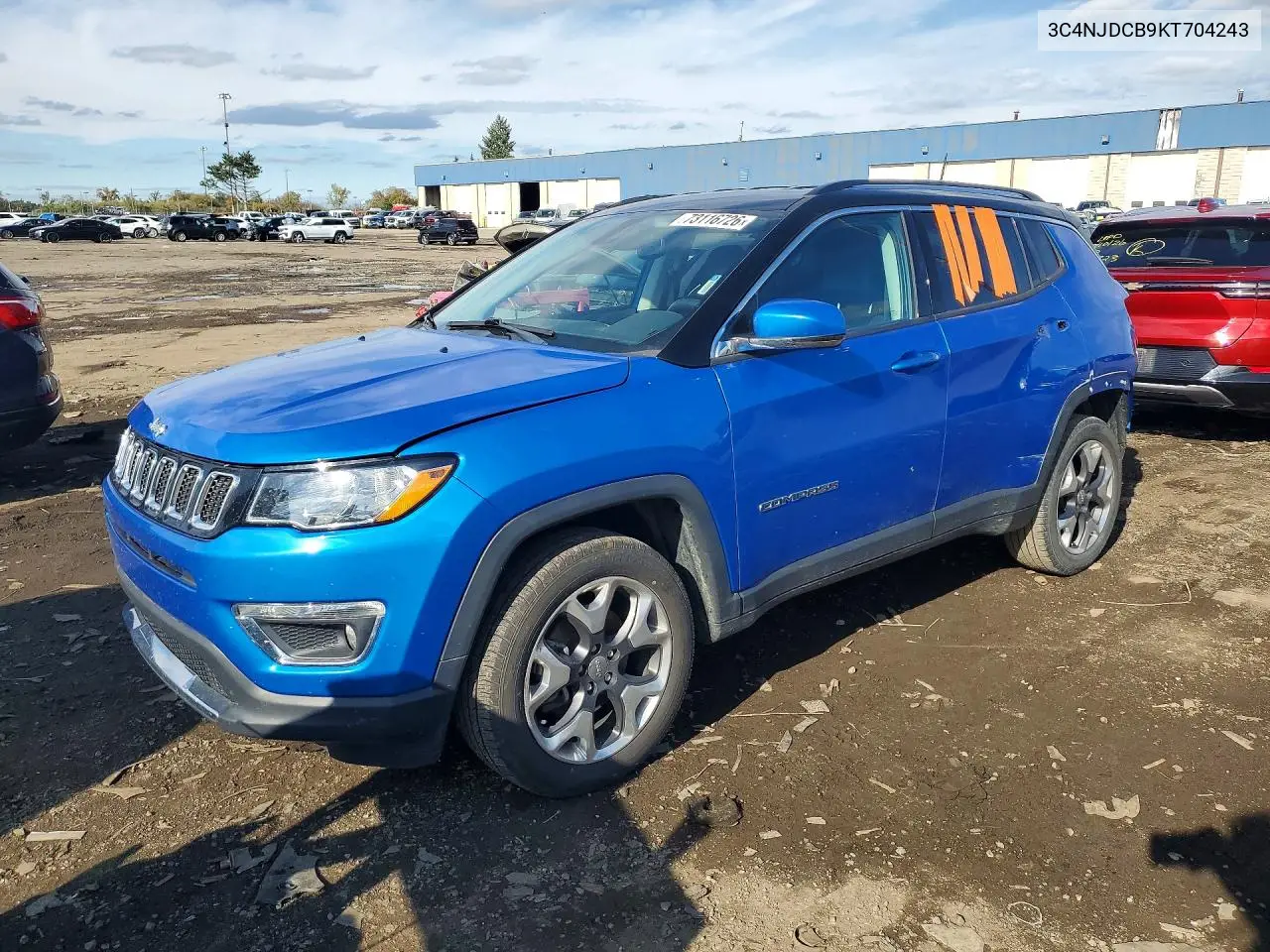 3C4NJDCB9KT704243 Jeep Compass 2019 — повреждение Задняя часть, фото до ремонта