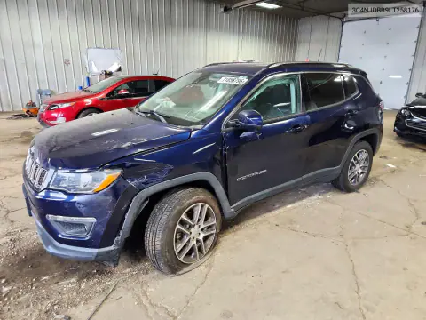 3C4NJDBB9LT258176 — 2020 Jeep Compass, Передняя часть, фото до ремонта