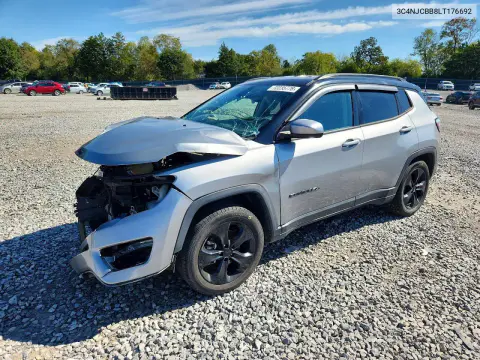 3C4NJCBB8LT176692 — 2020 Jeep Compass, Передняя часть, фото до ремонта