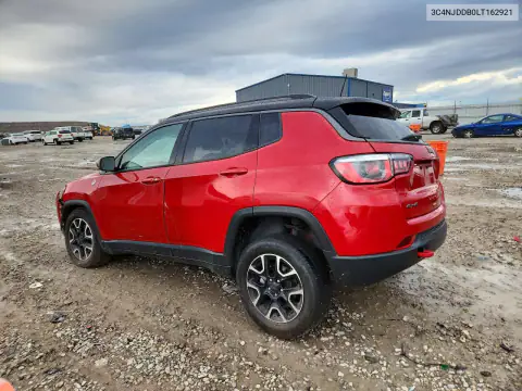 3C4NJDDB0LT162921 — 2020 Jeep Compass, фото 2 с аукциона Copart, Передняя часть
