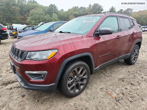 3C4NJDEB2MT583863 — 2021 Jeep Compass, Подтопление, фото до ремонта