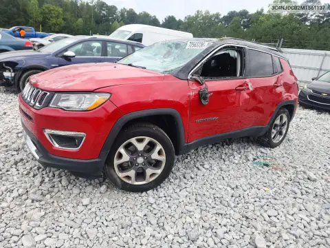 3C4NJDCB2MT561137 — 2021 Jeep Compass, Переворот, фото до ремонта