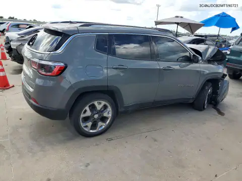 3C4NJDCB2MT590721 — 2021 Jeep Compass, фото 3 с аукциона Copart, Передняя часть