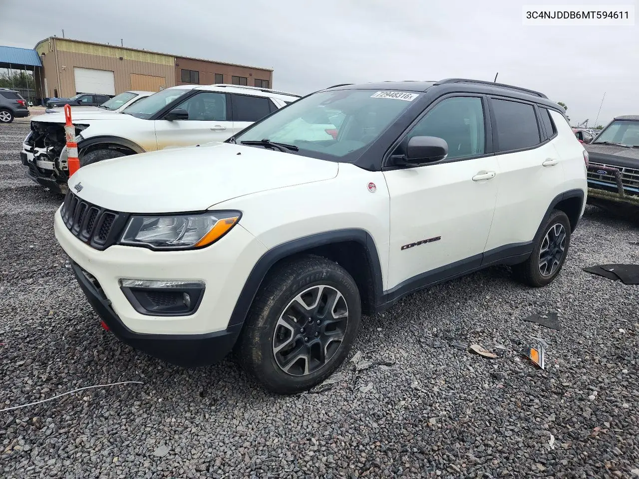 3C4NJDDB6MT594611 Jeep Compass 2021 — повреждение Механические повреждения, фото до ремонта