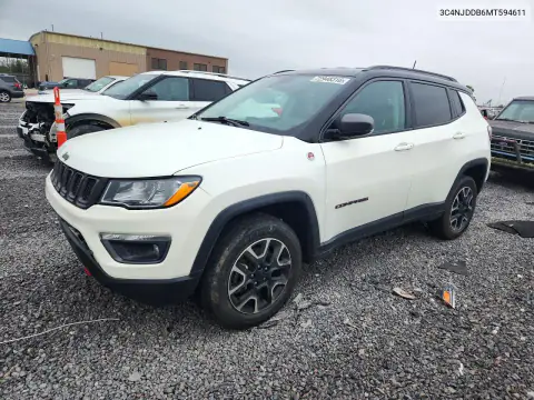 3C4NJDDB6MT594611 — 2021 Jeep Compass, Механические повреждения, фото до ремонта