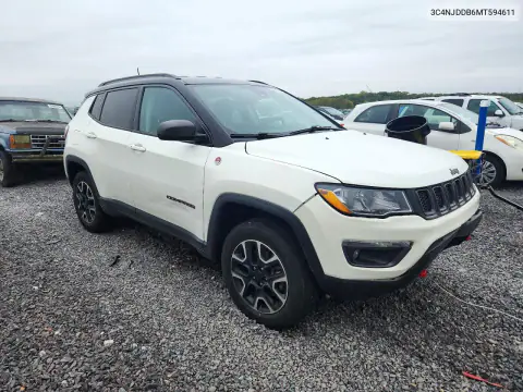 3C4NJDDB6MT594611 — 2021 Jeep Compass, фото 4 с аукциона Copart, Механические повреждения