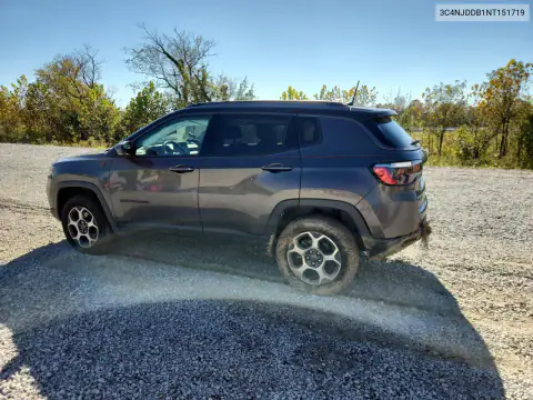 3C4NJDDB1NT151719 — 2022 Jeep Compass, фото 2 с аукциона Copart, Передняя часть