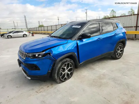 3C4NJDCN7RT106608 — 2024 Jeep Compass, Передняя часть, фото до ремонта