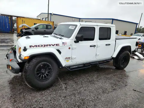 1C6JJTEG6ML567611 — 2021 Jeep Gladiator, Передняя часть, фото до ремонта