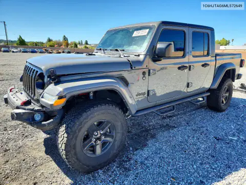 1C6HJTAG6ML572649 — 2021 Jeep Gladiator, Передняя часть, фото до ремонта