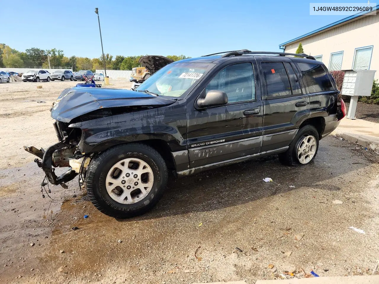 2002 Jeep Grand Cherokee Laredo VIN 1J4GW48S92C296089 фото 1