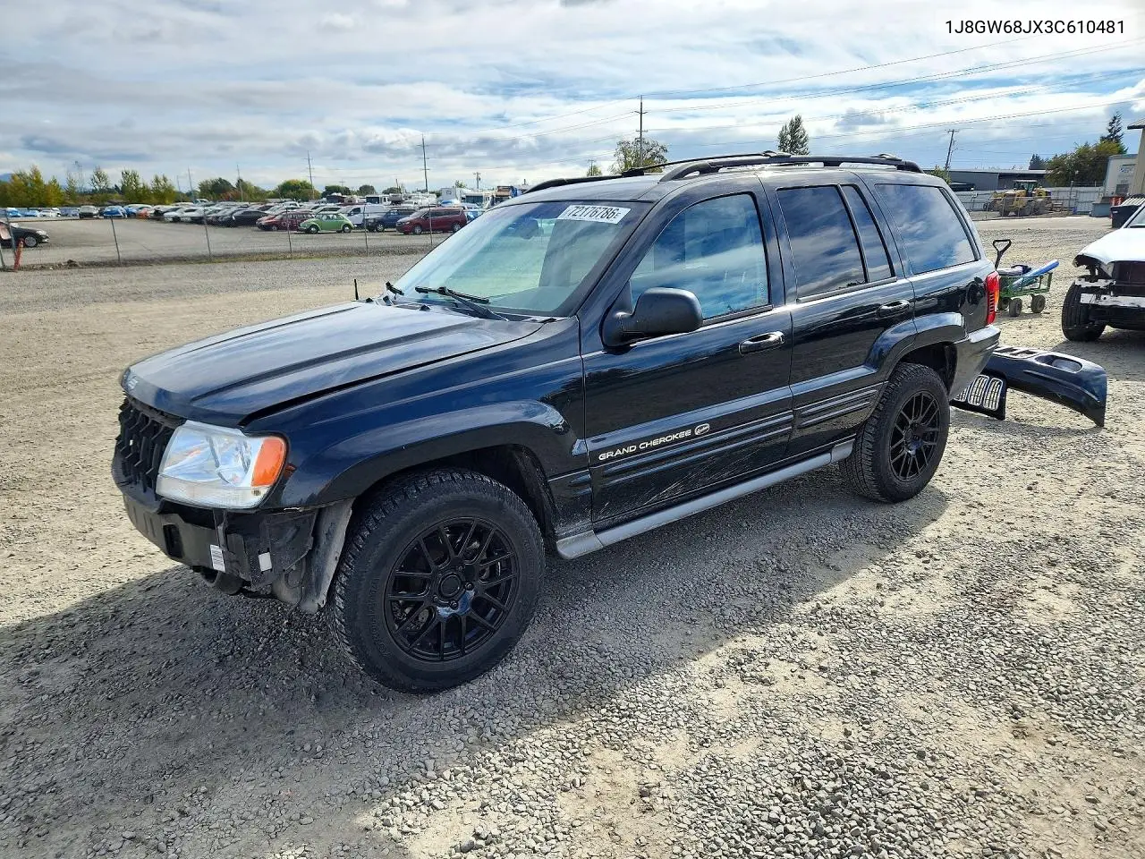 2003 Jeep Grand Cherokee Overland VIN 1J8GW68JX3C610481 фото 1