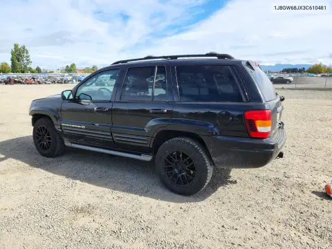 2003 Jeep Grand Cherokee Overland VIN 1J8GW68JX3C610481 фото 2