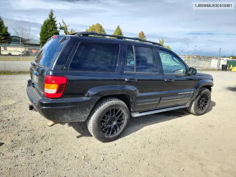 2003 Jeep Grand Cherokee Overland VIN 1J8GW68JX3C610481 фото 3