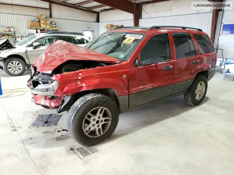 1J4GW48N04C358038 — 2004 Jeep Grand Cherokee, Передняя часть, фото до ремонта