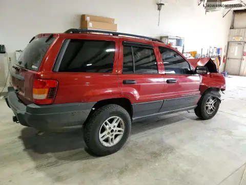 1J4GW48N04C358038 — 2004 Jeep Grand Cherokee, фото 3 с аукциона Copart, Передняя часть