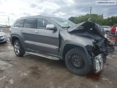 1J4RR6GG0BC683767 — 2011 Jeep Grand Cherokee, фото 4 с аукциона Copart, Передняя часть