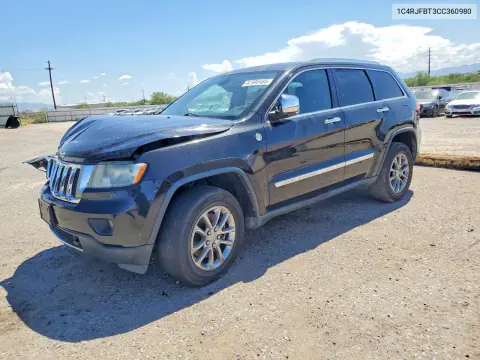 1C4RJFBT3CC360980 — 2012 Jeep Grand Cherokee, Механические повреждения, фото до ремонта