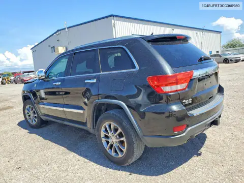 2012 Jeep Grand Cherokee Limited VIN 1C4RJFBT3CC360980 фото 2