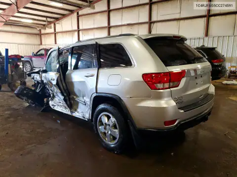 1C4RJFAG5CC274591 — 2012 Jeep Grand Cherokee, фото 2 с аукциона Copart, Боковая часть