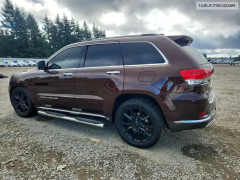 2014 Jeep Grand Cherokee Summit VIN 1C4RJFJT5EC432489 фото 2