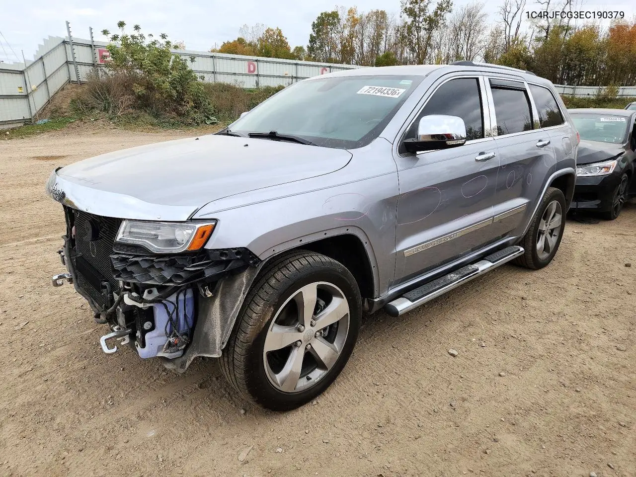 1C4RJFCG3EC190379 Jeep Grand Cherokee 2014 — повреждение Передняя часть, фото до ремонта
