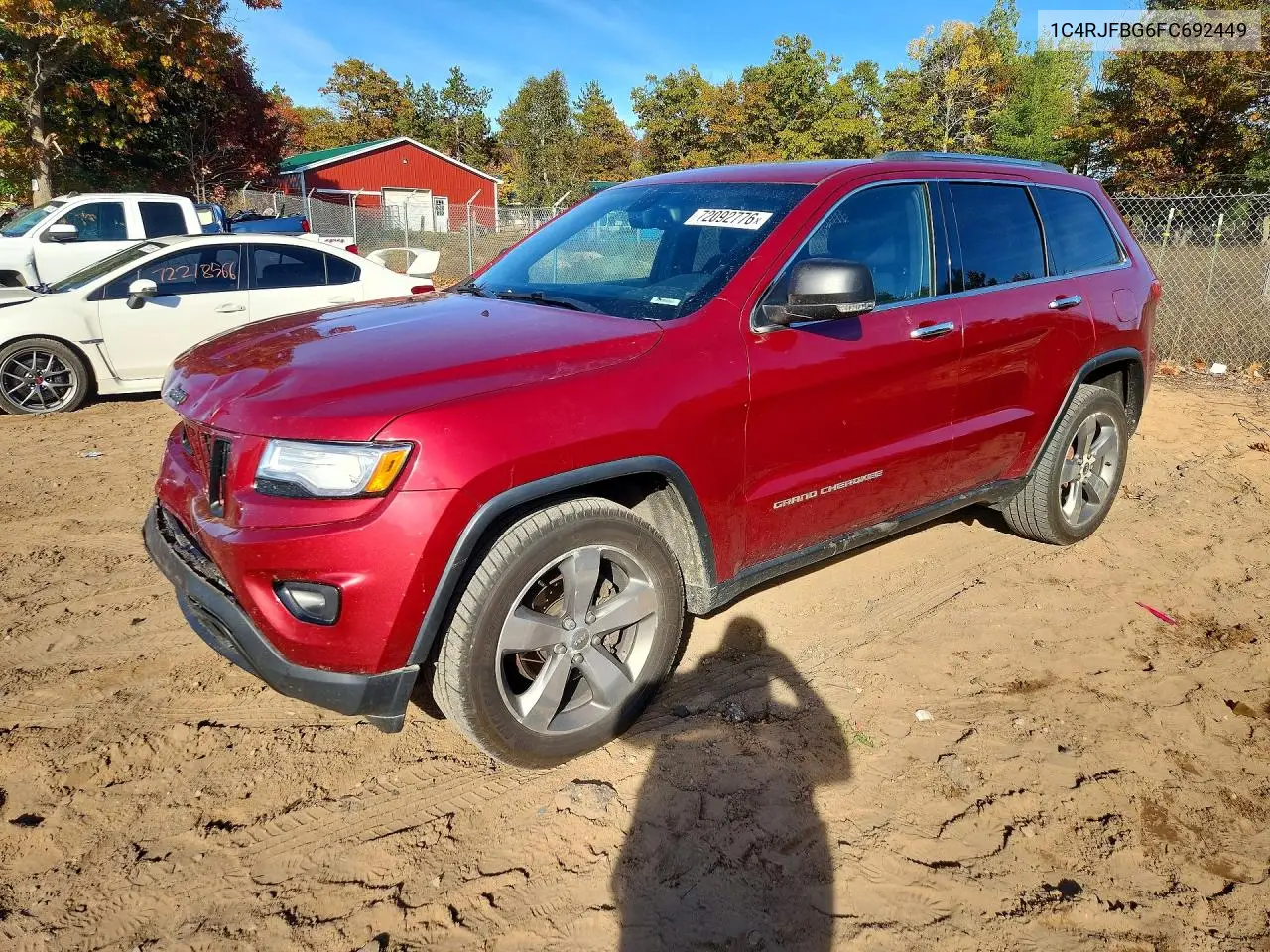 2015 Jeep Grand Cherokee Limited VIN 1C4RJFBG6FC692449 фото 1