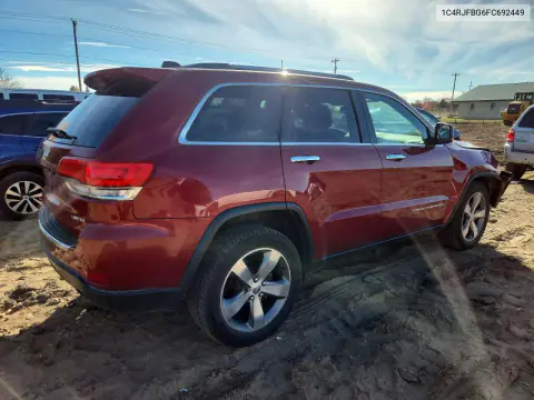 2015 Jeep Grand Cherokee Limited VIN 1C4RJFBG6FC692449 фото 3