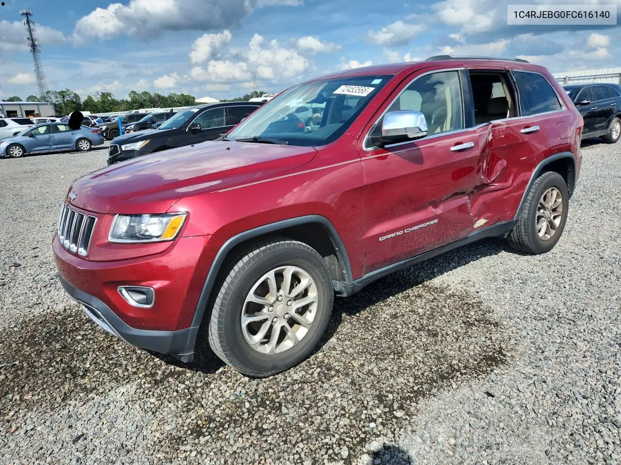 2015 Jeep Grand Cherokee Limited VIN 1C4RJEBG0FC616140 фото 1