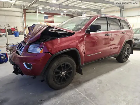 1C4RJFBG3FC788104 — 2015 Jeep Grand Cherokee, Передняя часть, фото до ремонта